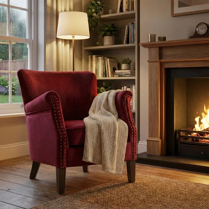 Harlow Armchair - Vogue Bordeaux