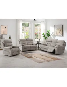 Alphons 2 Seater Sofa in Creamy Brown - Manual or Electric 2
