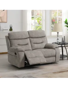 Alphons 2 Seater Sofa in Creamy Brown - Manual or Electric