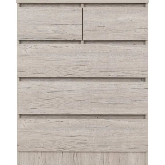 Malvern 3+2 Drawer Chest - Urban Snow