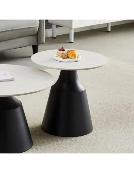 Marcello Lamp Table - Travertine
