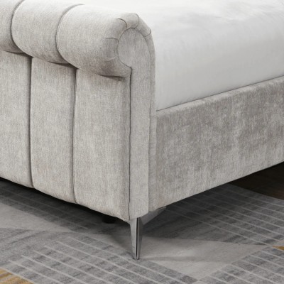 Carlow Side Gas Lift Bedframe in Beige - 4ft6 or 5ft