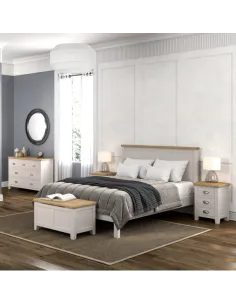 Windermere 5ft Painted Bedframe - Grey/Oak
