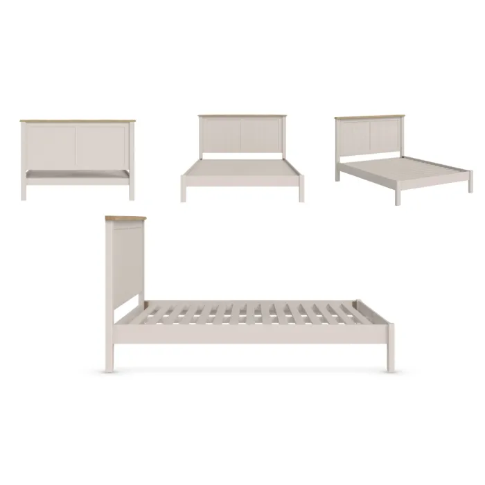 Windermere 5ft Painted Bedframe - Grey/Oak