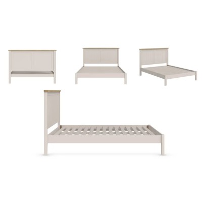 Windermere 5ft Painted Bedframe - Grey/Oak