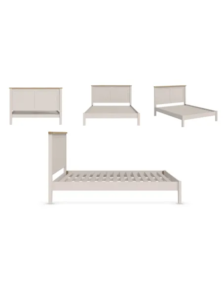 Windermere 5ft Painted Bedframe - Grey/Oak