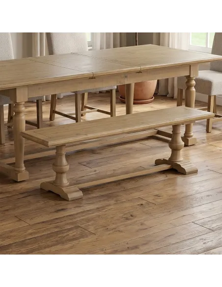 Chateau Dining Bench - Rustic