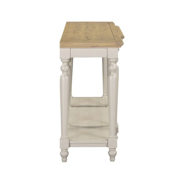 Chateau Painted 165cm Console Table - Grey/Pine Top