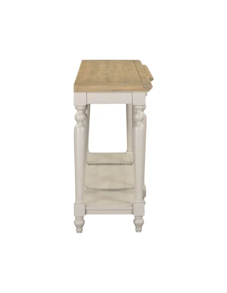 Chateau Painted 165cm Console Table - Grey/Pine Top