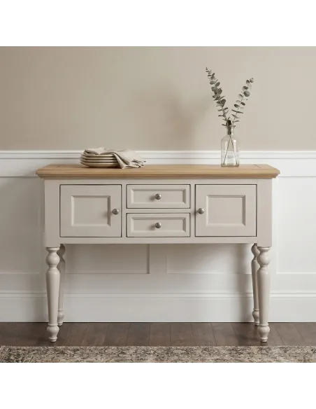Chateau Painted Buffet Sideboard - Grey/Pine Top
