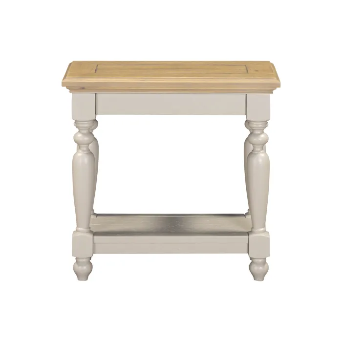 Chateau Painted Sofa Side Table - Grey/Pine Top