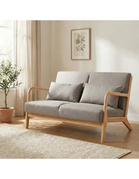 Hadley 2 Seater Sofa - Stone Linen
