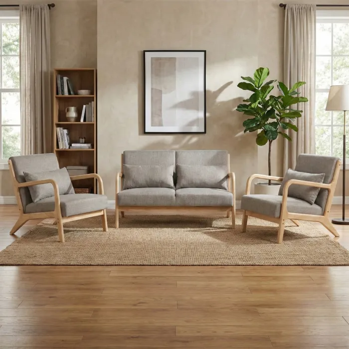 Hadley 2 Seater Sofa - Stone Linen