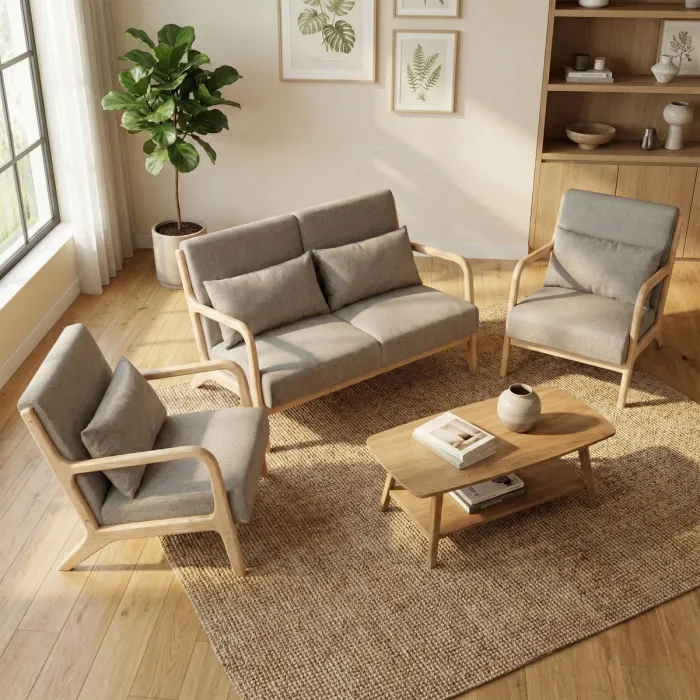 Hadley 2 Seater Sofa - Stone Linen