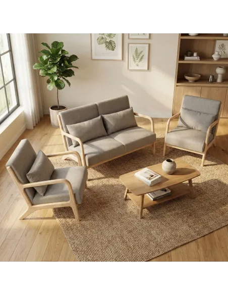 Hadley 2 Seater Sofa - Stone Linen