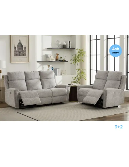 Mayfair 2 Seater Electric Sofa - Ash