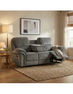 Westbury 3 Seater Manual Recliner Sofa - Stone