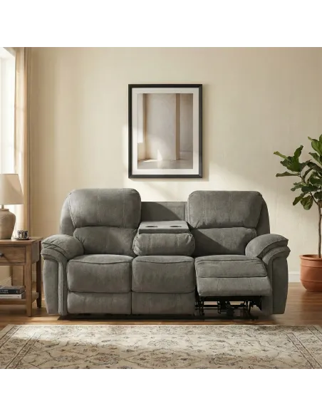 Westbury 3 Seater Manual Recliner Sofa - Stone
