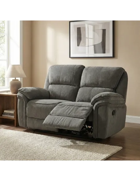 Westbury 2 Seater Manual Recliner Sofa - Stone