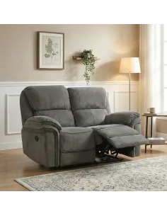 Westbury 2 Seater Manual Recliner Sofa - Stone 2