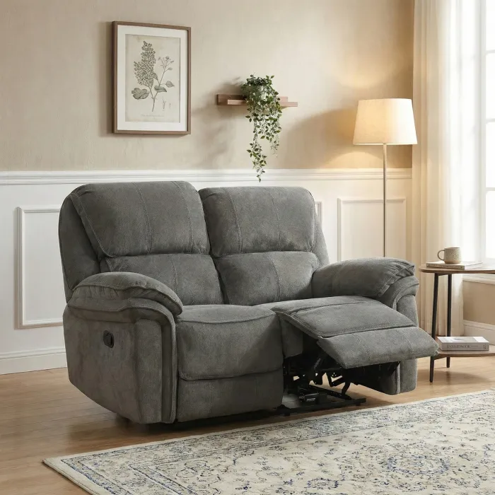 Westbury 2 Seater Manual Recliner Sofa - Stone