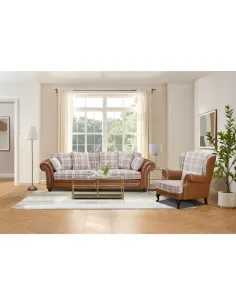 Imperial Fabric Wingchair  - Brown 2
