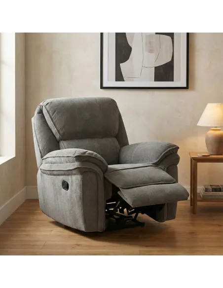 Westbury Manual Recliner Armchair - Stone