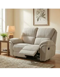 Westbury 2 Seater Manual Recliner Sofa - Beige