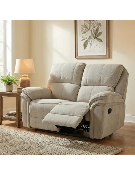 Westbury 2 Seater Manual Recliner Sofa - Beige