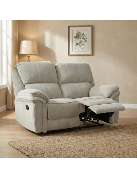 Westbury 2 Seater Manual Recliner Sofa - Beige