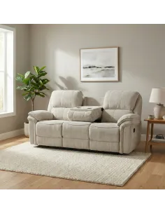 Westbury 3 Seater Manual Recliner Sofa - Beige