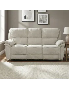Westbury 3 Seater Manual Recliner Sofa - Beige 2