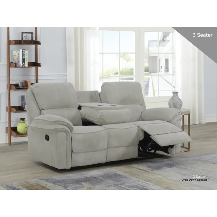 Westbury 3 Seater Manual Recliner Sofa - Beige