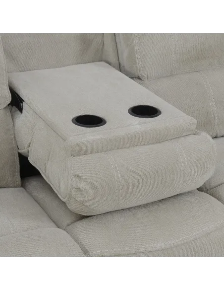 Westbury 3 Seater Manual Recliner Sofa - Beige