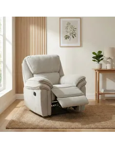 Westbury Manual Recliner Armchair - Beige 2