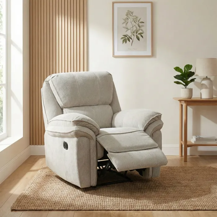 Westbury Manual Recliner Armchair - Beige