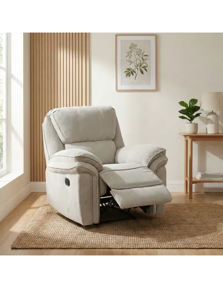Westbury Manual Recliner Armchair - Beige