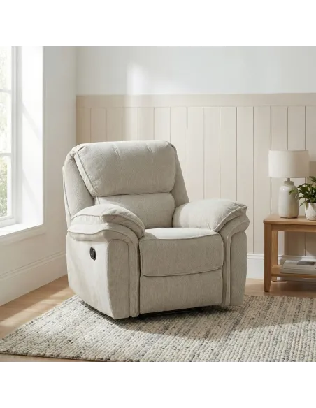 Westbury Manual Recliner Armchair - Beige