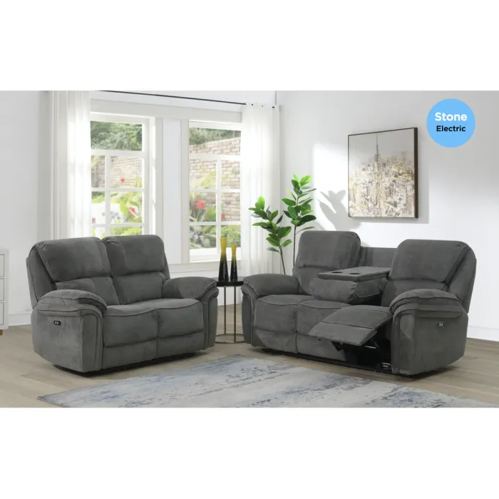 Westbury 2 Seater Electric Recliner - Stone