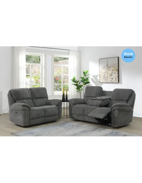 Westbury 2 Seater Electric Recliner - Stone