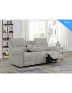 Westbury 3 Seater Electric Recliner Sofa - Beige