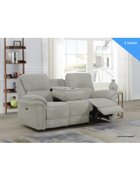Westbury 3 Seater Electric Recliner Sofa - Beige