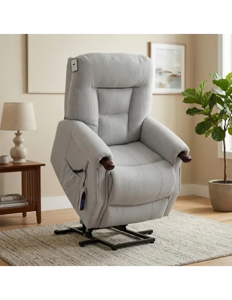 Astoria Dual Motor Lift & Tilt Armchair - Silver