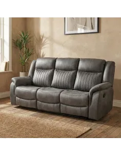 Darlington 3 Seater Sofa with Console - Grey