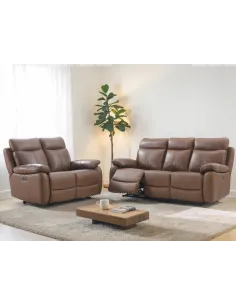 Maidstone Electric 3+2 Sofa Suite - Tan 2
