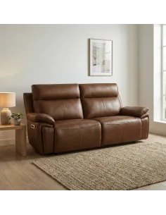 Ashby 3+2 Seater Electric Sofa Suite - Tan 2