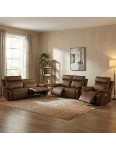 Ashby 2 Seater Electric Sofa - Tan