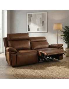 Ashby 3 Seater Electric Sofa - Tan 2