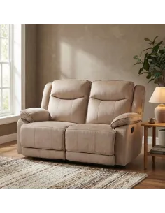 Clayton 2 Seater Recliner Sofa - Light Brown