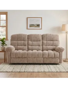 Cloud 3 Seater Recliner Sofa - Beige